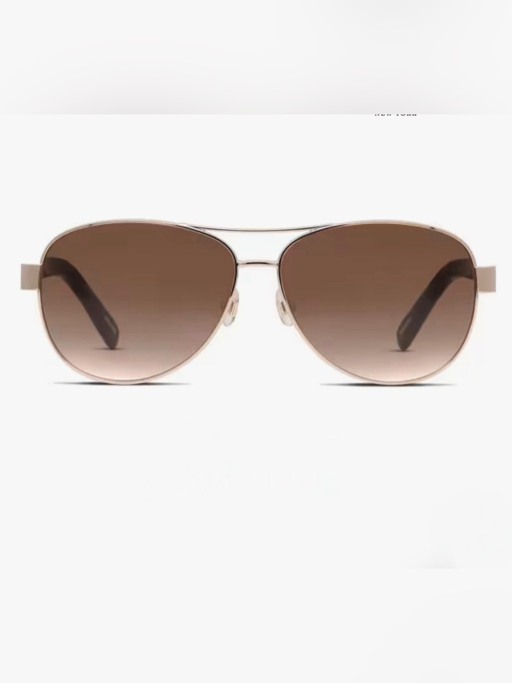 Kate Spade Dalia 2 Gold Aviator Polarized Sunglasses w/ Gradient Brown Lenses - Picture 2 of 11